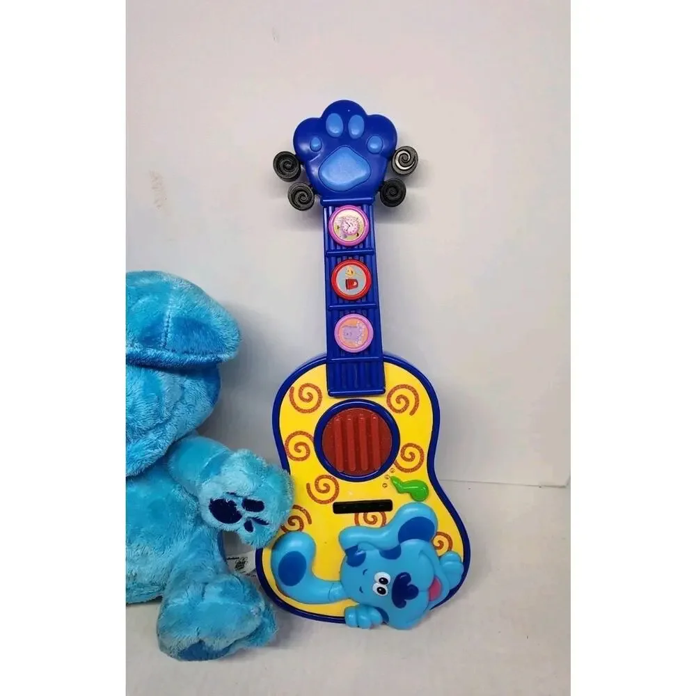 Blues Clues & You PEEK A BOO Plush Peek-a-boo + Sing Along Guitar Lot Of 2 Toys